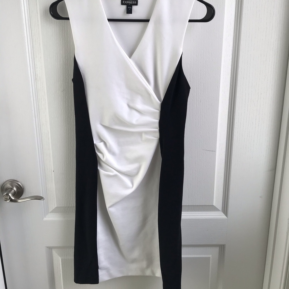 Express color block body con mini